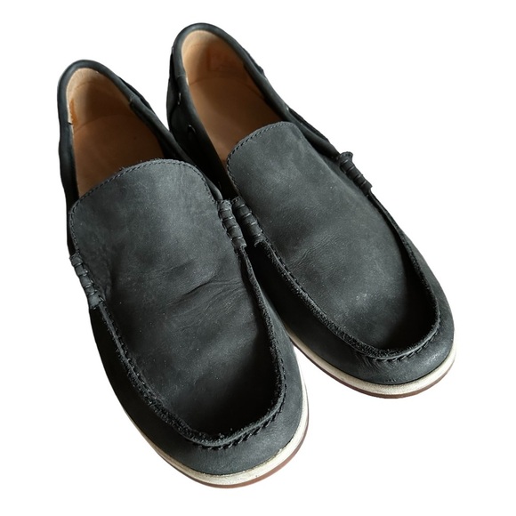 Clarks Leather Loafers - Matte Black Size 8.5 - Picture 3 of 8